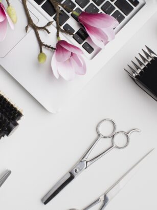 hair tool assortment sakura blossoms