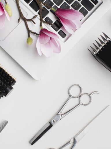 hair tool assortment sakura blossoms